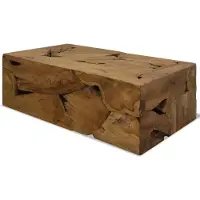 vidaXL Couchtisch 90x50x30 cm Teakholz Braun