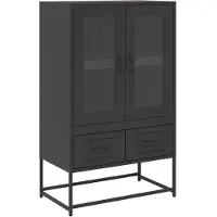 vidaXL Highboard Schwarz 68x39x111,5 cm Stahl