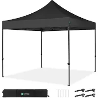 Vonroc Pavillon 3x3m wasserdicht stabil - Partyzelt EasyUp System [3Min Aufbau] Popup Faltpavillon modular erweiterbar als Festival Zelt, Gartenpavillon