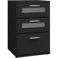 ECD-Germany | Nachttisch Emily Zwart Hout 40x60x38 cm | NADUVI