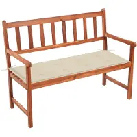 vidaXL Gartenbank mit Auflage 120 cm Massivholz Akazie