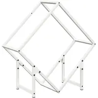 vidaXL Brennholzregal Weiß 60x25x60 cm Kaltgewalzter Stahl