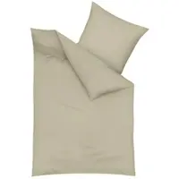 TRAUMSCHLAF Uni Feinbiber Bettwäsche Kissenbezug einzeln 40x80 cm | beige - beige