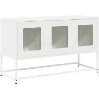 vidaXL TV-Schrank Weiß 100,5x39x60,5 cm Kaltgewalzter Stahl