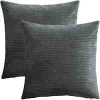 Erwin Müller Cord Kissenhülle 2er-Pack Glasgow in grau | Gr.: 30 x 50 cm