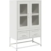 vidaXL Highboard Weiß 68x39x111,5 cm Stahl