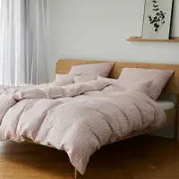 Elegante Halbleinen Bettwäsche Sailor puder 200x200 cm + 2x 80x80 cm - beige