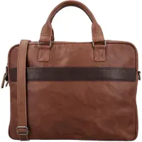 Hide & Stitches Donau Laptop Schultertasche - 15.6" Laptopfach - braun