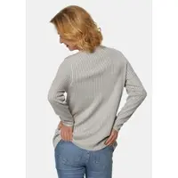Goldner Kurzgröße: Rippstruktur-Cardigan mit Glanzeffekt in taupe | Gr.: 20