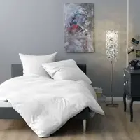 Lorena Mako-Satin Bettwäsche Venedig Kissenbezug einzeln 80x80 cm | weiss - weiß