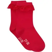 Minymo Kinder Socken "Ankle Sock with Lace" in Rot | Gr.: 27-30