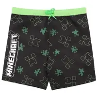 Minecraft Badehose mit elastischem Bund und Schnürung in schwarz | Gr.: 128