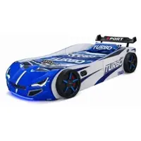 Coemo Autobett GTE Kinderbett im Rennwagen-Design mit Lattenrost Farbe Blau