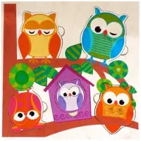 Hess Holzspielzeug Griffpuzzle "Eulen" in Bunt | Gr.: onesize