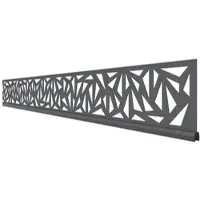 Traumgarten Sichtschutzzaun SYSTEM Dekorprofil TRIGON Anthrazit, SYSTEM Rhombus, 15 cm,Adapterleiste Silber