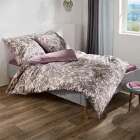 Fleuresse Black Premium Schweizer Satin Bettwäsche Cartagena rosa 155x220 cm + 80x80 cm - lila;grün