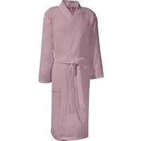 Erwin Müller Piqué Unisex-Bademantel lang Hohenfels in mauve | Gr.: XXL