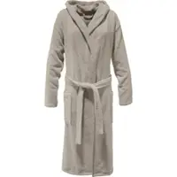 Erwin Müller Frottier Unisex-Bademantel mit Kapuze Achberg in sand | Gr.: XL