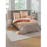 Wäschepur WITT WEIDEN Bettwäsche in elfenbein-apricot-bedruckt | Gr.: 155 x 220 + 80 x 80 cm
