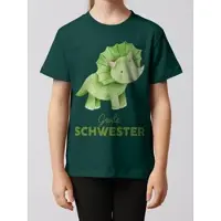 Wat? Apparel T-Shirt Dinosaurier 01 Große Schwester in Dunkelgrün | Gr.: 152-164