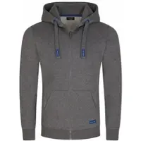 DENIMFY Sweatjacke DFLeo in Grau | Gr.: L
