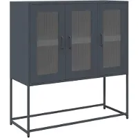 vidaXL Sideboard Anthrazit 100,5x39x107 cm Kaltgewalzter Stahl