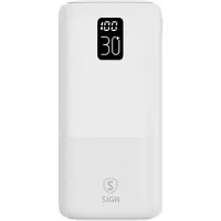 Sign Powerbank 30.000 mAh USB-C und USB-A - Weiß
