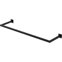 ECD-Germany | Rechteckige Kleiderstange Allie Schwarz Stahl 114x30x6.5 cm | NADUVI