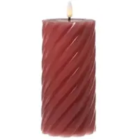 MARELIDA LED Kerze TWIST Echtwachs gedreht flackernd H: 17,5cm in altrosa | Gr.: onesize