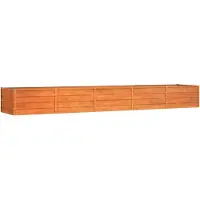vidaXL Hochbeet Rostig 400x80x45 cm Cortenstahl