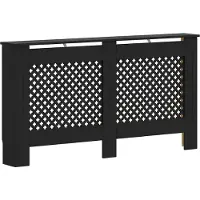 vidaXL Heizkörperverkleidung Schwarz 152x19x81,5 cm MDF