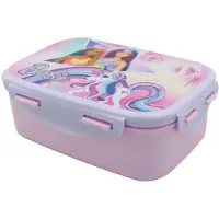 Barbie Brotdose für Kinder, Einhorn Design, mikrowellengeeignet, 17,5x7x13 cm