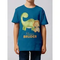 Wat? Apparel T-Shirt Dinosaurier 06 Kleiner Bruder in Blau | Gr.: 152-164