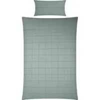Erwin Müller Mako-Damast Bettwäsche Passau in salbei | Gr.: 155 x 220 + 80 x 80 cm