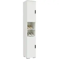 VCM Schuhschrank "Holz schmaler Schuhschrank Dielenmöbel Gados M", weiß, B:30cm T:33cm, Obermaterial: 100% Holz Wood., Schränke, Schuhschrank