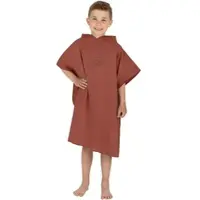Normani Kinder Badeponcho aus schnelltrocknendem Mikrofaser in Rot | Gr.: 75 x 75 cm
