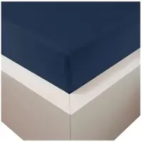 Traumschloss Premium Plus Edel-Jersey Spannbettlaken in marine | Gr.: 180x200 cm - 200x220 cm