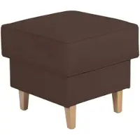 58 aufm Kessel HOCKER Karlen Bezug Kunstleder Buche natur / braun | Gr.: onesize