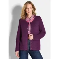 Goldner Elegante Strickjacke mit Lurex, Langarm in beere | Gr.: 44