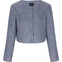 Dreimaster Blazer Frauen Marine Glitzer