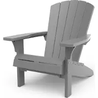 Keter Troy Adirondack Gartenstuhl, grau, wetterfest, amerikanischer Design-Klassiker