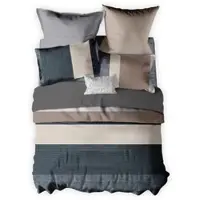 TRAUMSCHLAF Premium Bettwäsche Newport grau, Schweizer Mako-Satin 200x200 cm + 2x 80x80 cm