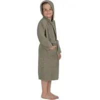 Normani Frottee Kinderbademantel aus Bio-Baumwolle in Beige | Gr.: 86/92