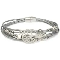 StyleBREAKER Armband in Silber | Gr.: onesize