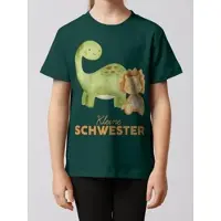 Wat? Apparel T-Shirt Dinosaurier 06 Kleine Schwester in Dunkelgrün | Gr.: 122/128