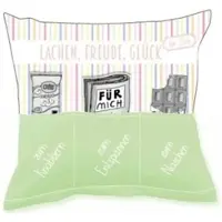 Hergo Sofahelden Sofakissen 43 x 43 cm Lachen, Freude, Glück für Dich