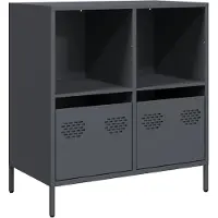 vidaXL Sideboard Anthrazit 68x39x73,5 cm Kaltgewalzter Stahl