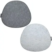 Dune Design DuneDesign 2 Filz Sitzkissen Oval 40x37cm Stuhlkissen Warme Sitzauflage 8mm Hellgrau Grau