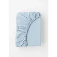 Mela London Perkal Spannbetttuch Style KASOL in cloudy blue | Gr.: 180-200 x 200 cm