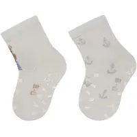 Sterntaler ABS Krabbelsocken 2er-Pack Hippo in lichtgrau | Gr.: 18